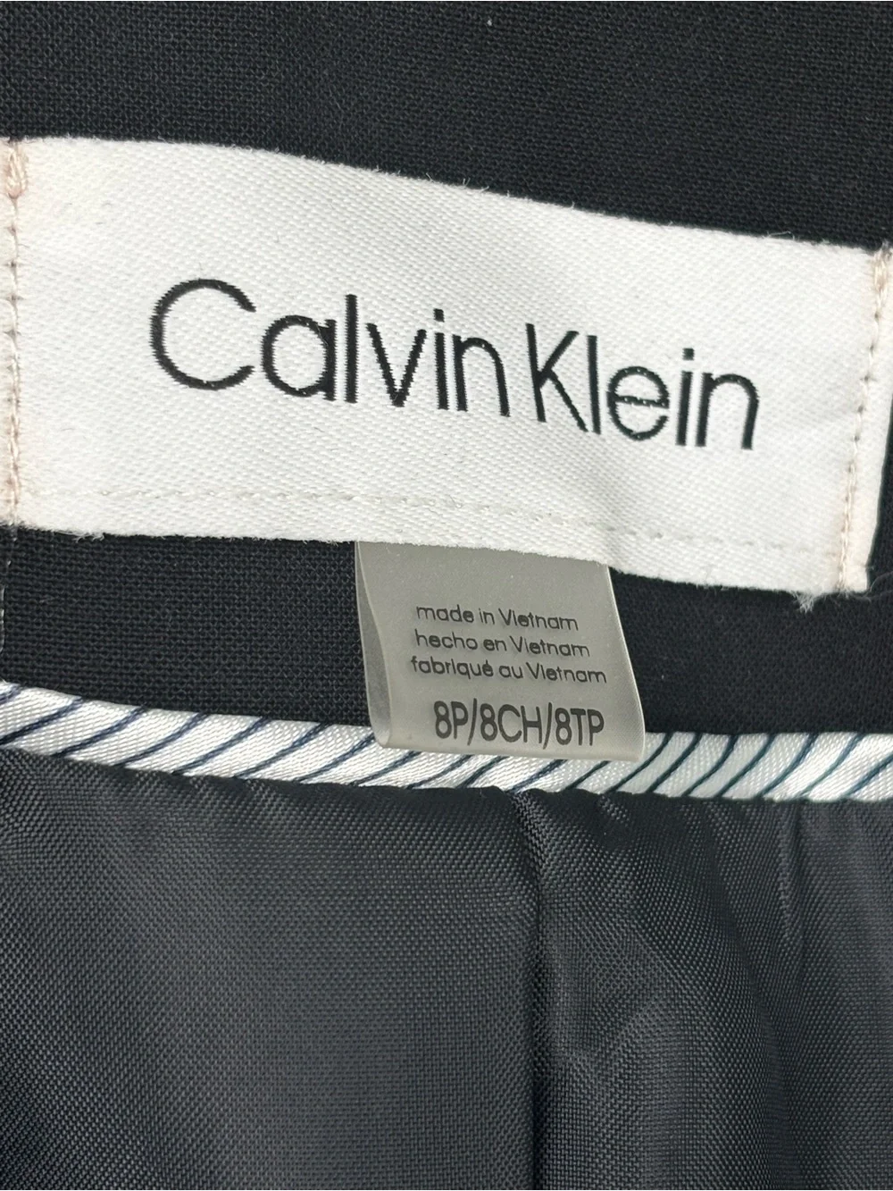Calvin Klein Blazer Womens 8P Blue Petite Jacket Stretch Lined Workwear